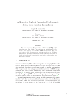 A Numerical Study of Generalized Multiquadric Radial Basis