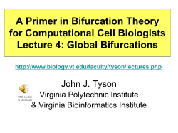 A Primer in Bifurcation Theory for Computational Cell Biologists