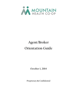 Agent/Broker Orientation Guide - Montana Health CO-OP