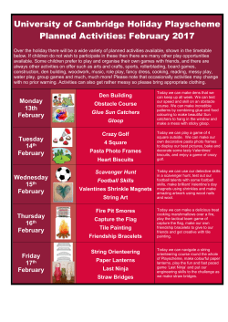 Friday 17 th February String Orienteering Paper Lanterns Last Ninja