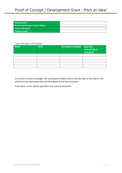 Proof of Concept / Development Grant