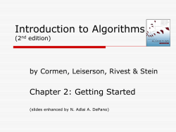 Introduction to Algorithms Second Edition by