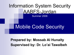 Mobile Code Security