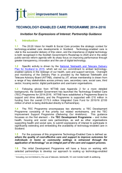 TEC Programme Board - Joint Improvement Team