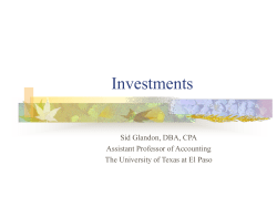 Investments - The University of Texas at El Paso