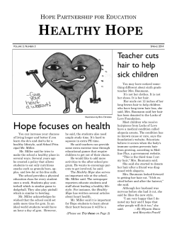 healthy hope - Hope Partnership for Education