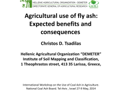 Agricultural use of fly ash: Expected benefits and consequences