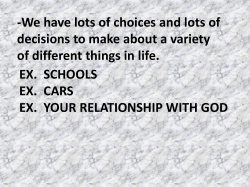 Choices: 2 Responses to Jesus