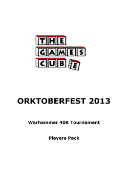 The Games Cube Orktoberfest 2013 Players Pack