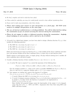CS226 Quiz 2 (Spring 2016)