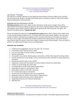 2016 Teen Summit RFP fillable - the Wisconsin Coalition Against