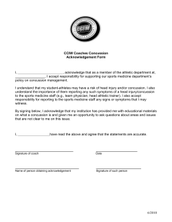 Microsoft Word - Big Ten Concussion Acknowledgement form