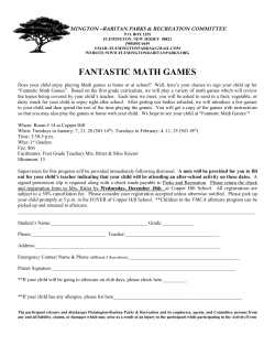 fantastic math games - Flemington Raritan Parks