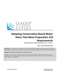 Adopting Conservation-Based Water Rates That Meet Proposition
