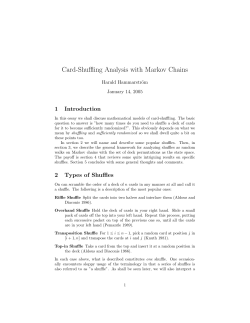 Card-Shuffling Analysis with Markov Chains