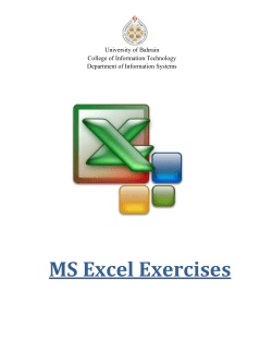 MS Excel Exercises
