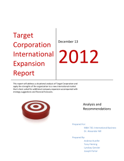 Target Corporation International Expansion Report