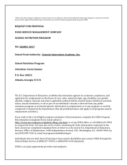 Food / Catering Bids Document