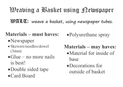 Step 1: Making the newspaper tubes for weaving