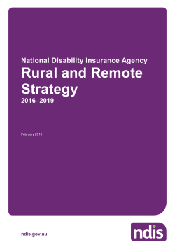 NDIS Rural and Remote Strategy