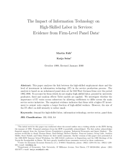 The Impact of Information Technology on High