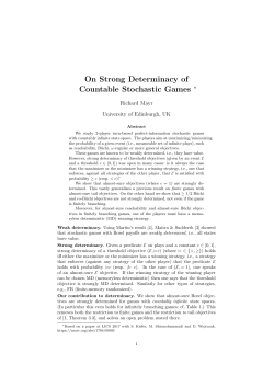 On Strong Determinacy of Countable Stochastic Games