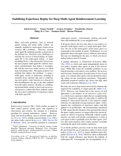 of Stabilising Experience Replay for Deep Multi−Agent