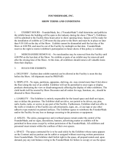 Booth Terms and Conditions