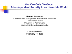 Risk Management of Extreme Events: The Role of