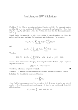 Real Analysis HW 5 Solutions