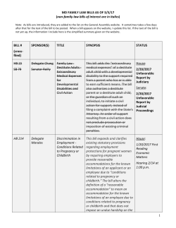 2017-03-05 Family Law Legislative Update