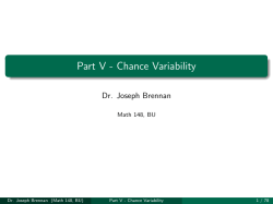Part V - Chance Variability