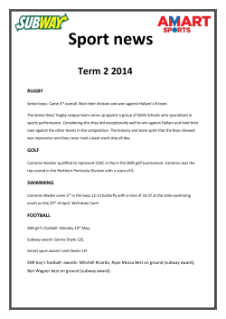 Sport news Term 2 2014 RUGBY