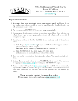 USA Mathematical Talent Search Round 1 Problems Year 25