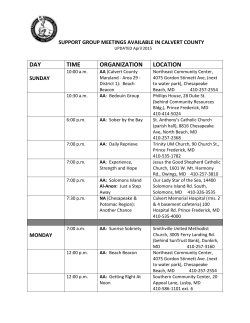 SUPPORT MEETINGS April 2015