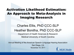 Activation Likelihood Estimation - American Speech