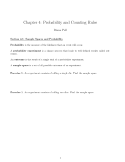 Chapter 4: Probability and Counting Rules