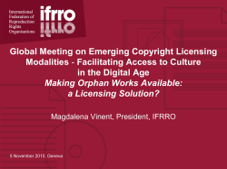 Making Orphan Works Available