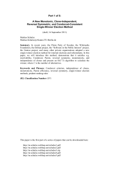 A New Monotonic, Clone-Independent, Reversal Symmetric, and