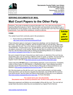 Serving Document by Mail Step by Step Guide