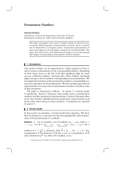Permutation Numbers