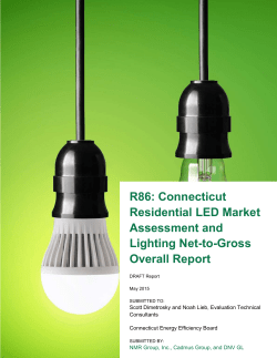 CT Residental LED Lighting Market Assessment and Lighting NTG