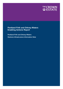 Pentland Firth and Orkney Waters Enabling Actions Report