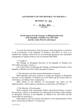 CBD Strategy and Action Plan - Republic of Moldova (English version)