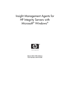 Insight Management Agents for HP Integrity Servers with Microsoft