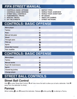 FIFA STREET manual Controls