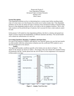 Homework Project 9 Time Dependent Problems Advanced Topics in