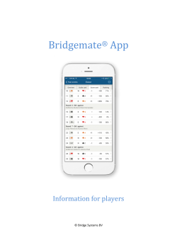 Bridgemate app manual for players