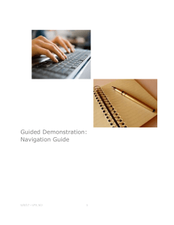 Guided Demonstration: Navigation Guide Introduction In preparation