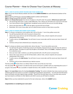 Course Planner &ndash; How to Choose Your Courses at Massey